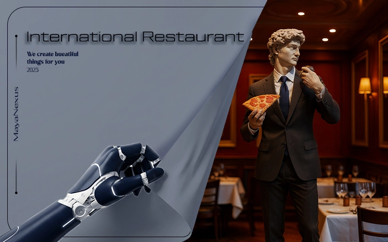 AI-powered international restaurant teaser video