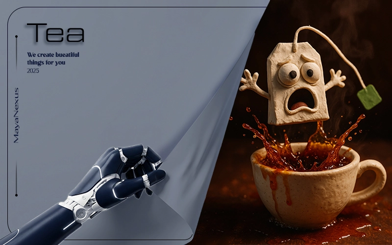 tea advertisement video with AI